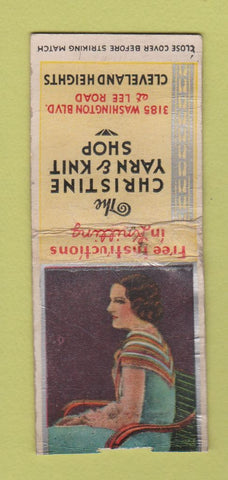 Matchbook Cover - Christine Yarn Knit Cleveland Heights OH girlie WEAR BOBTAIL