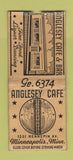 Matchbook Cover - Anglesey Cafe Minneapolis MN girlie WORN BOBTAIL