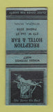 Matchbook Cover - Reception Hotel Bar Winona MN girlie WORN BOBTAIL