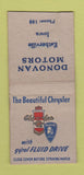 Matchbook Cover - Chrysler Plymouth Esterville IA WEAR BOBTAIL