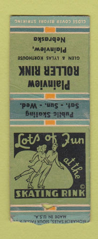 Matchbook Cover - Plainview Roller Skating Plainview NE WEAR BOBTAIL