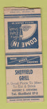 Matchbook Cover - Sheffield Grill BOBTAIL