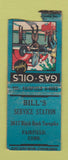 Matchbook Cover - Bill's oil gas Fairfield CT WEAR BOBTAIL