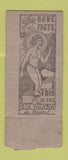Matchbook Cover - 4th Ward Tavern Bowling Milwaukee WI girlie WORN BOBTAIL