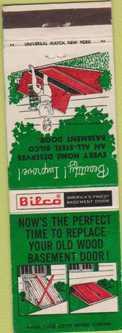 Matchbook Cover - Bilco Basement Doors Cellar girlie