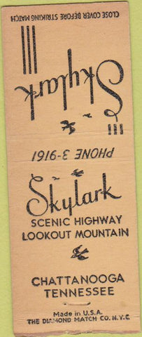 Matchbook Cover - Skylark Chattanooga TN BOBTAIL