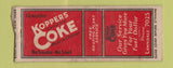 Matchbook Cover - Koppers Coke Coal  BOBTAIL