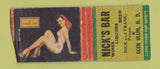 Matchbook Cover - Nick's Bar Glen Ullin ND pinup WEAR BOBTAIL