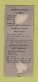 Matchbook Cover - Southern Comfort Whiskey Bismarck Liquor Fargo ND WEAR BOBTAIL