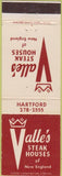Matchbook Cover - Valle's Steak Houses ME NH MA RI CT