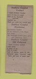 Matchbook Cover - Southern Comfort Whiskey Fargo ND liquor WEAR BOBTAIL