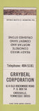 Matchbook Cover - Graybeal Corp Concrete Crossville TN WEAR