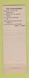 Matchbook Cover - Maple Motel Restaurant Nashville TN