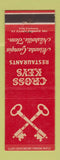 Matchbook Cover - Cross Keys Restaurants Atlanta GA Nashville TN