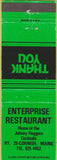 Matchbook Cover - Enterprise Restaurant Cornish ME