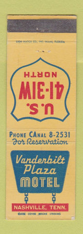Matchbook Cover - Vanderbilt Plaza Motel Nashville TN