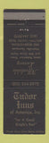 Matchbook Cover - Tudor Inns Nashville TN