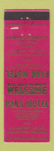 Matchbook Cover - Park Motel Manchester TN