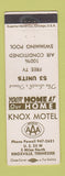 Matchbook Cover - Knox Motel Knoxville TN