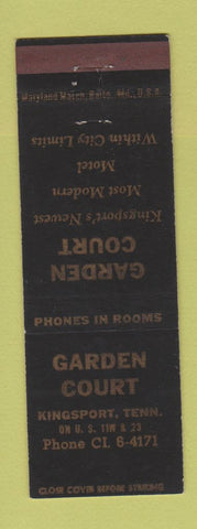 Matchbook Cover - Garden Court Motel Kingsport TN