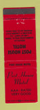 Matchbook Cover - Post House Motel Hurricane Mills TN