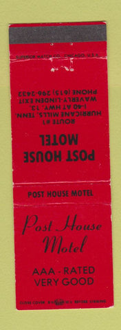 Matchbook Cover - Post House Motel Hurricane Mills TN