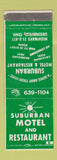 Matchbook Cover - Suburban Motel Restaurant Greenville TN