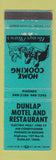 Matchbook Cover - Dunlap Motel Restaurant Dunlap TN