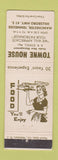 Matchbook Cover - Towne House Manchester TN