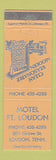 Matchbook Cover - Motel Fort Loudon TN