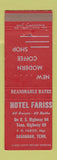 Matchbook Cover - Hotel Fariss Savannah TN