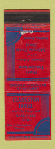 Matchbook Cover - Clarkston Hotel Nashville TN Anniston Huntsville AL