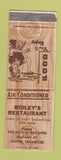 Matchbook Cover - Ridley's Restaurant Jasper TN WEAR