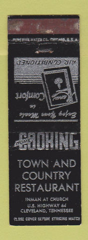 Matchbook Cover - Town and Country Restaurant Cleveland TN