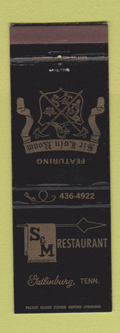 Matchbook Cover - S&M Restaurant Gatlinburg TN