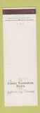 Matchbook Cover - First National Bank Jefferson City TN