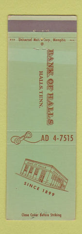 Matchbook Cover - Bank of Hallas TN WEAR