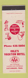 Matchbook Cover - Ogle's Vacation Motel Gatlinburg TN