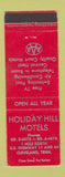 Matchbook Cover - Holiday Hill Motels Cleveland TN