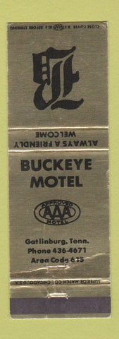 Matchbook Cover - Buckeye Motel Gatlinburg TN WEAR