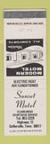 Matchbook Cover - Sunset Motel Collierville TN