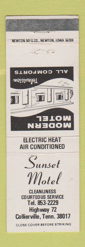 Matchbook Cover - Sunset Motel Collierville TN