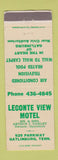 Matchbook Cover - Leconte View Motel Gatlinburg TN WEAR