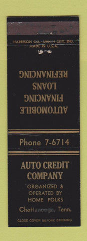 Matchbook Cover - Auto Credit Company Chattanooga TN WEAR