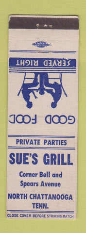 Matchbook Cover - Sue's Grill North Chattanooga TN