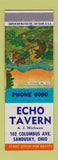 Matchbook Cover - Echo Tavern Sandusky OH