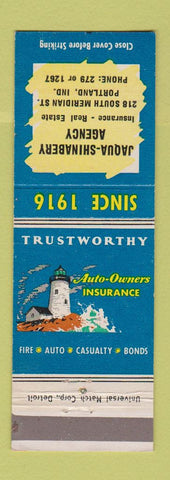 Matchbook Cover - Jaqua Shinabery Insurance Real Estate Portland IN