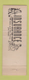 Matchbook Cover - Marcoe Insurance Fond Du Lac WI low phone #