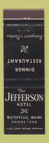 Matchbook Cover - Jefferson Hotel Waterville ME low phone #