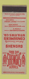 Matchbook Cover - Shengas Tank Gas Propane Harrisonburg VA Front Royal